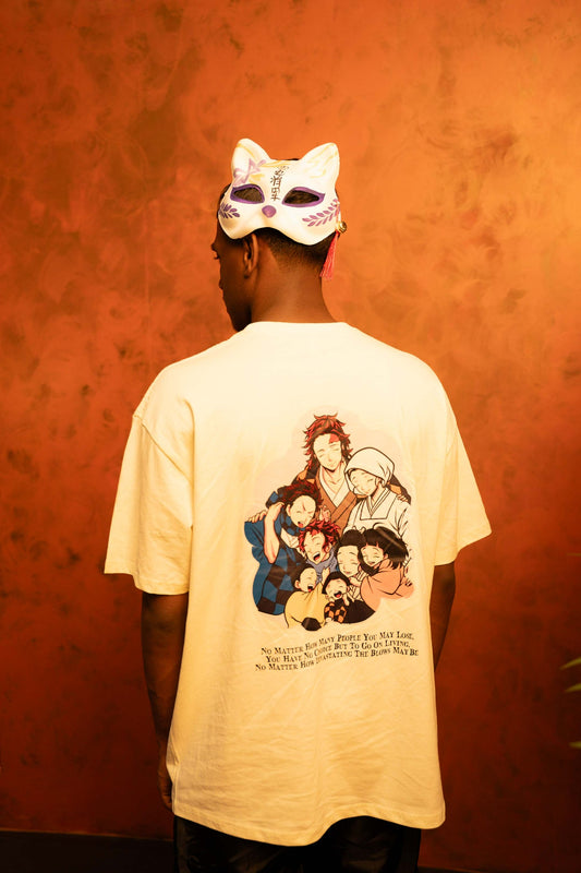 'PERSEVERANCE' Ecru Oversized Summer T Shirt